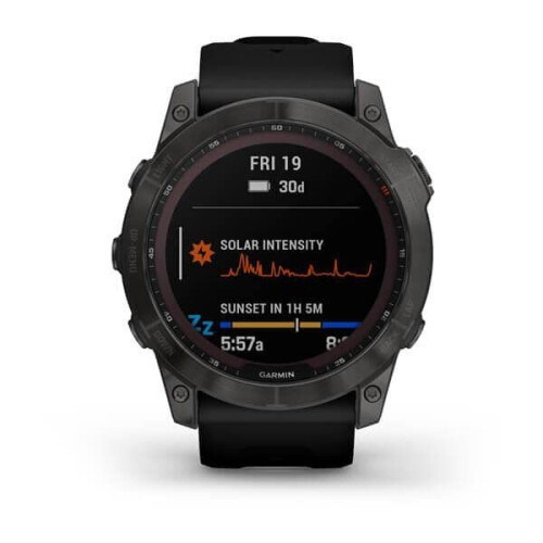 Garmin GARMIN 7X SAPPHIRE SOLAR CARBON GREY TITANIUM WITH BLACK BAND 1