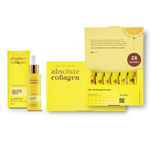 Absolute Collagen Better Together Bundle - Includes 28 Sachets of Marine Liquid Collagen Supplement (8000mg) and Collagen Boosting Serum with