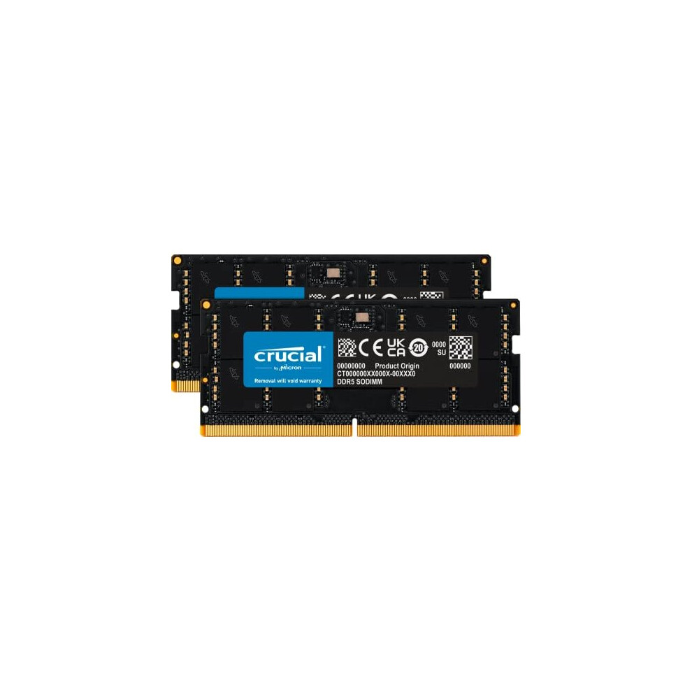 Crucial Ram 32Gb Kit (2X16gb) Ddr5 4800Mhz Cl40 Laptop Memory Ct2k16g48c40s5