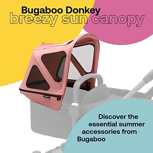 Bugaboo Bugaboo Donkey Breezy Sun Canopy, Extendable for Extra Coverage and Optimal Sun Protection, Water Repellent, Compatible with All Bugaboo Donkey 1