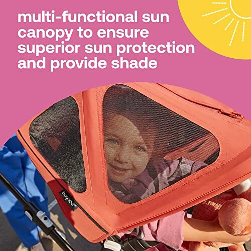Bugaboo Bugaboo Donkey Breezy Sun Canopy, Extendable for Extra Coverage and Optimal Sun Protection, Water Repellent, Compatible with All Bugaboo Donkey 2