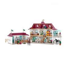 schleich HORSE CLUB - Sjöhus och Stall Hästlekset, 192 Dela Detaljerat Dockhus och Hästleksaker