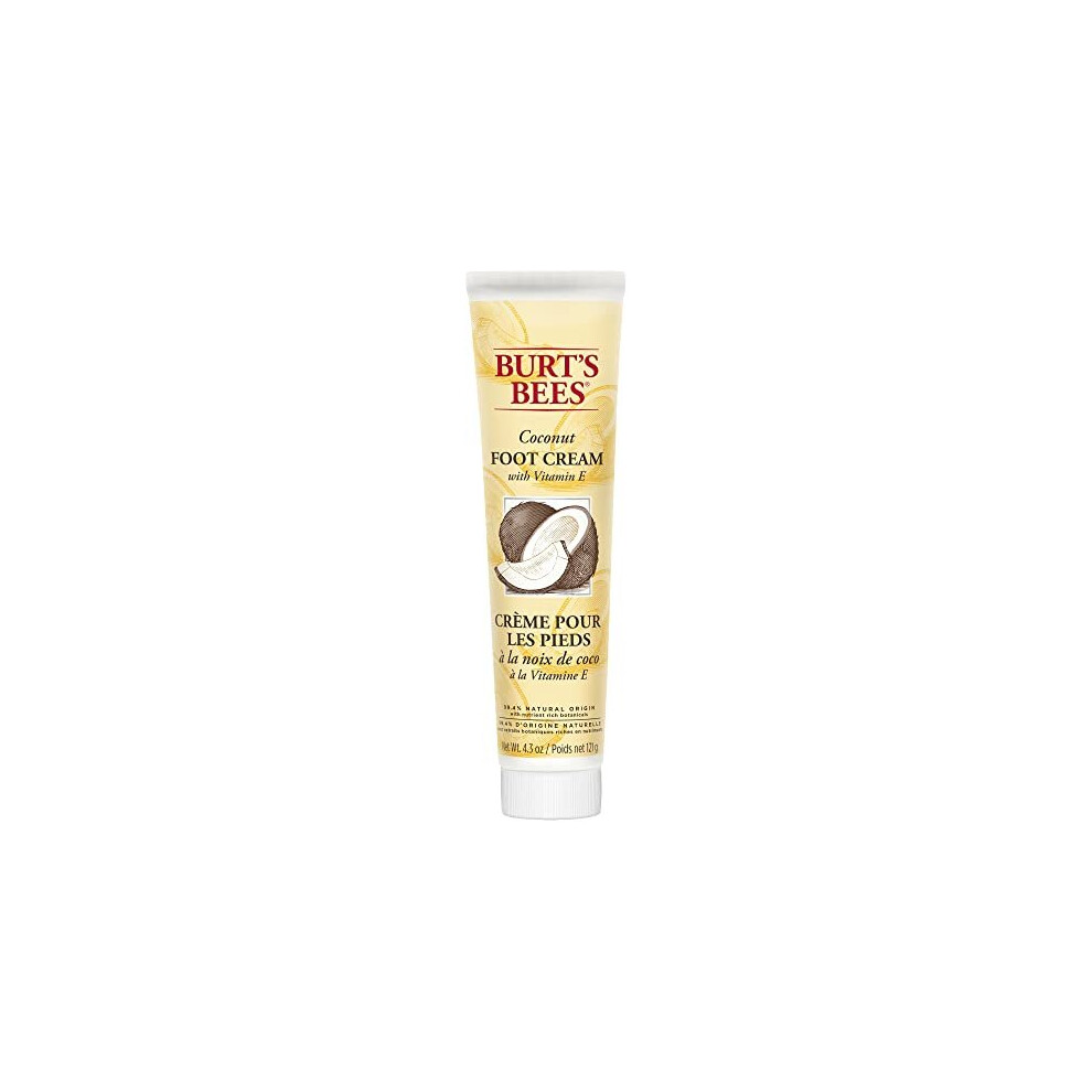 Burt's Bees Foot Cream for Cracked Heels & Dry Skin, Heel Repair Cream & Foot Treatment With Coconut Oil, 121g