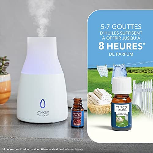 Yankee Candle Yankee Candle Ultrasonic Aroma Diffuser Oil | Clean Cotton Diffuser Refill | 10ml 1