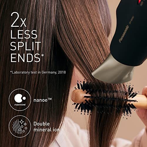 Panasonic EHNA9J Advanced Folding Hair Dryer with Diffuser, Nanoe