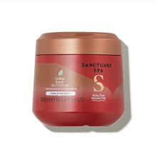 Sanctuary Spa Ruby Oud Coffee Scrub – Vegan, Cruelty-Free Exfoliator with No Mineral Oil, Caffeine, Cranberry Seeds & Natural Oils, 300 g