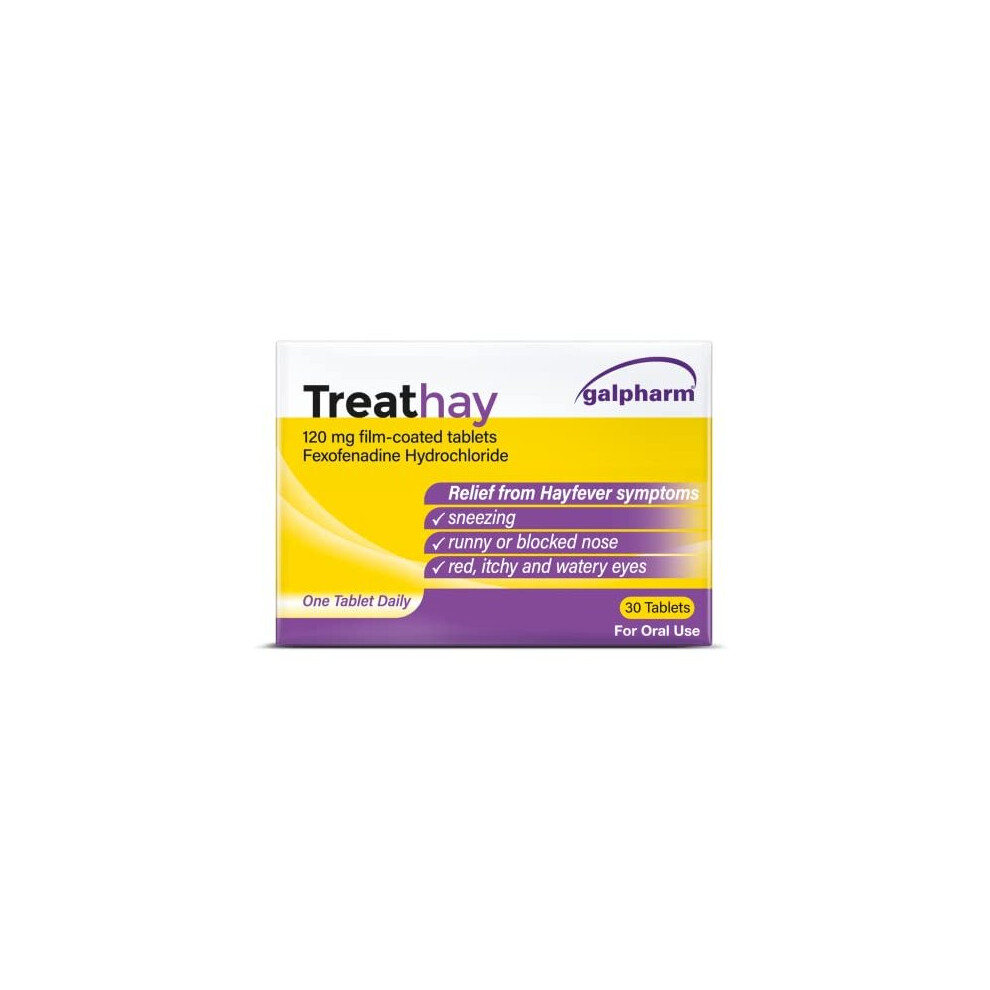 Galpharm Treathay Hayfever Relief Fexofenadine, 30 Count (Pack of 1)