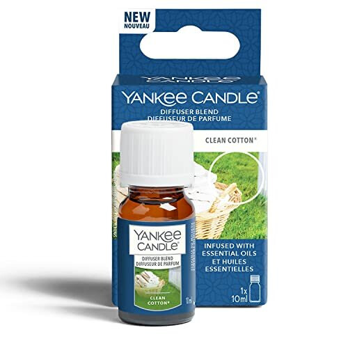 Yankee Candle Yankee Candle Ultrasonic Aroma Diffuser Oil | Clean Cotton Diffuser Refill | 10ml