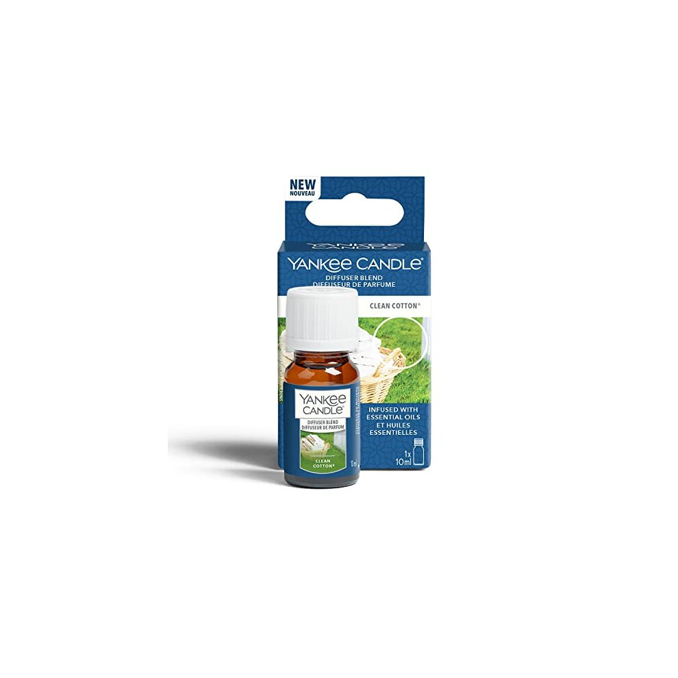Yankee Candle Ultrasonic Aroma Diffuser Oil | Clean Cotton Diffuser Refill | 10ml