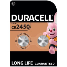 Duracell Specialty 2450 Lithium Coin Battery 3V (DL2450/CR2450), suitable for use in keyfobs, scales, wearables and medical devices, pack of 2