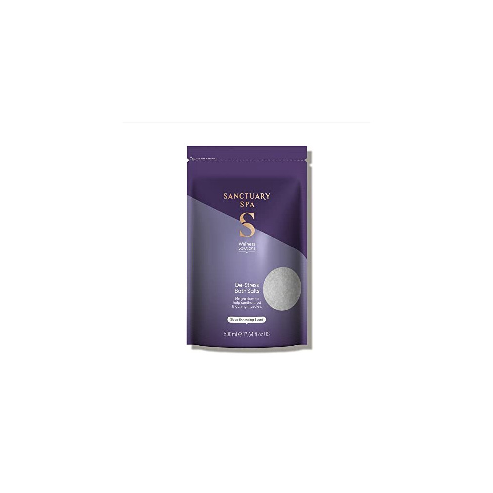 Sanctuary Spa De-Stress Epsom Bath Salts With Magnesium, No Mineral Oil, Cruelty Free & Vegan Bath Soak, 500G