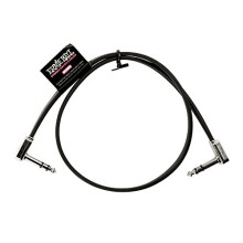 Ernie Ball 24" Single Flat Ribbon Stereo Patch Cable - Black