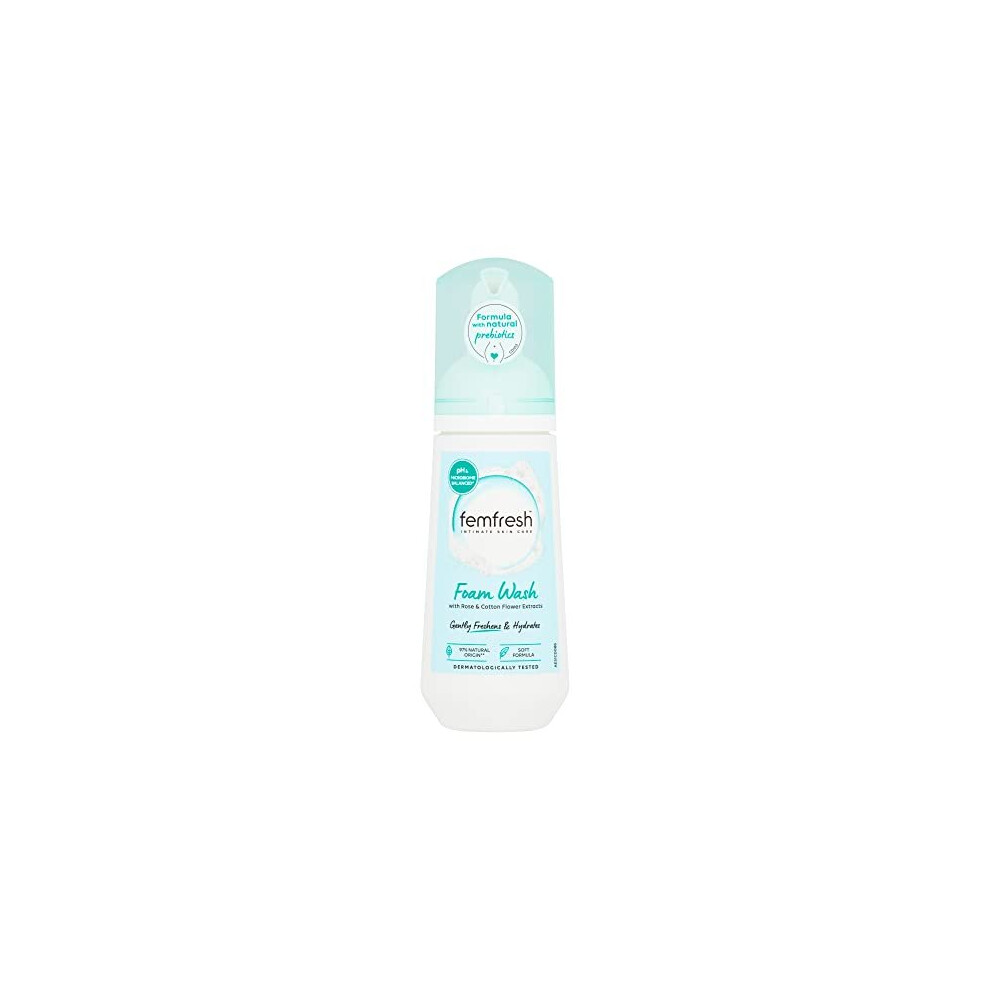 Femfresh Refresh Pure Freshness & Hydration Daily Intimate Foam Wash â Fragrance Free Feminine Hygiene Shower Foam with Rose & Cotton Flower