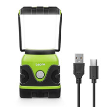 Lepro Camping Lantern Rechargeable, 1600 Lumen Camping Lights for Tents, 4 Modes Emergency Light, 4400mAh Power Bank, Water Resistant Tent Light for