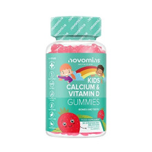 Calcium Gummies for Kids - Healthy Bones & Teeth - Vegetarian - 1 Month Supply – Chewable Childrens Calcium Supplement – 30 Chewable Kids Vitamins