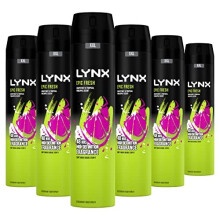 Lynx Epic Fresh 48-hour high-definition fragrance Bodyspray aerosol with a grapefruit & tropical pineapple scent 250 ml pack of 6