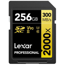 Lexar Professional 2000x SD Card 256GB, SDXC UHS-II Memory Card, Up to 300MB/s Read, for DSLR, Cinema-Quality Video Cameras (LSD2000256G-BNNNG)