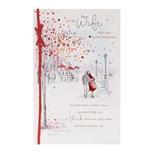 UK Greetings Wife Wedding Anniversary Card - Wedding Anniversary Card for Wife - Tradtional Wedding Anniversary Card for Wife - Heartfelt Message