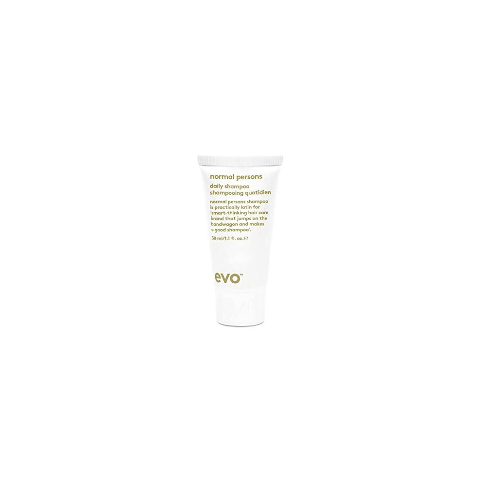 EVO Normal Persons Daily Shampoo - Deeply Cleanses, Removes Product Build-Up, Strengthens All Hair Types - Travel Size, 30ml / 1.01fl.oz