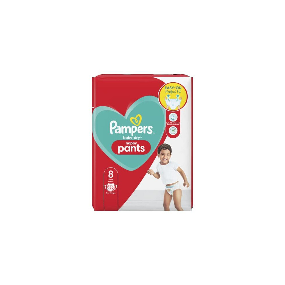 Pampers Baby-Dry Nappy Pants Size 8, 22 Nappies, 19kg+, Essential Pack on  OnBuy