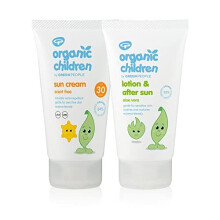 Green People Organic Children Sun Cream SPF30 + After Sun Bundle 2x150ml | Natural, Organic Sunscreen for Kids | Eczema Friendly, Sensitive Skin,