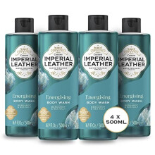 Imperial Leather Energising Shower Gel - Bergamot & Sea Salt Fragrance, Signature Oil Blend with Creamy Lather - Gentle Skin Care Bulk Buy (4 X 500ml)