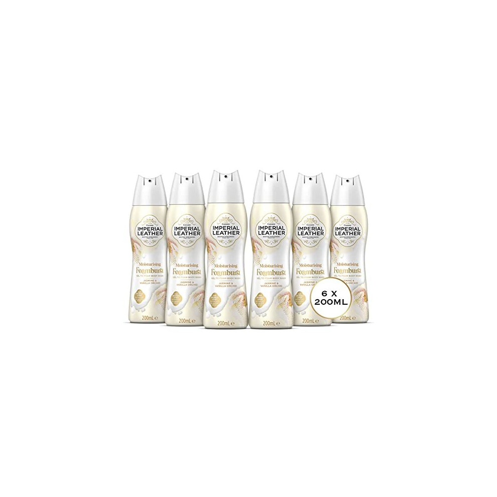 Imperial Leather Foamburst - Moisturising Body Wash, Jasmine & Vanilla Orchid Fragrance With Luxurious Foam Lather - Gentle Skin Care Bulk Buy (6 X