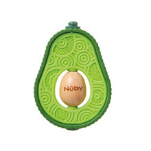 Nuby Avocado Teether, Teething Toy for Babies Aged 3 Months and Older