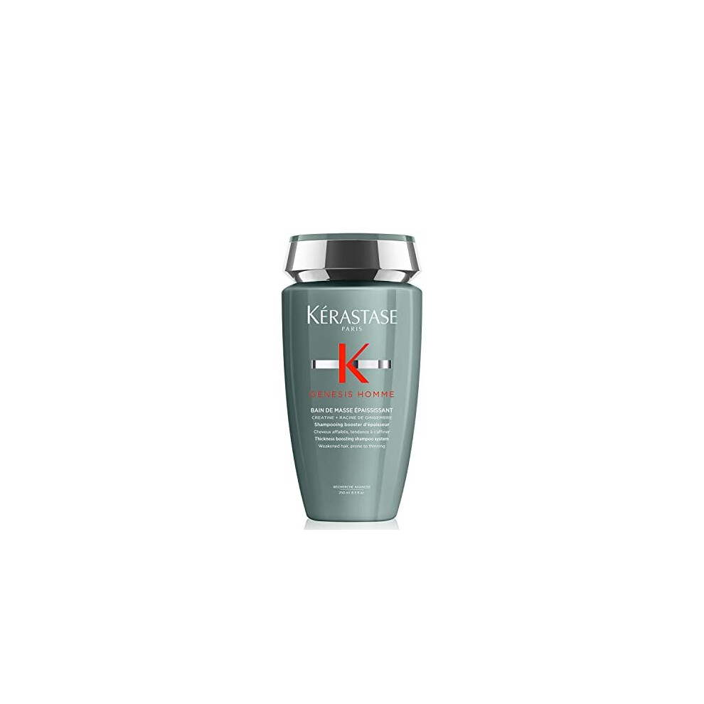 Kérastase Genesis Homme, Anti-Fall Thickening Shampoo, for Weakened & Thinning Hair, Bain De Masse Epaississant, 250ml
