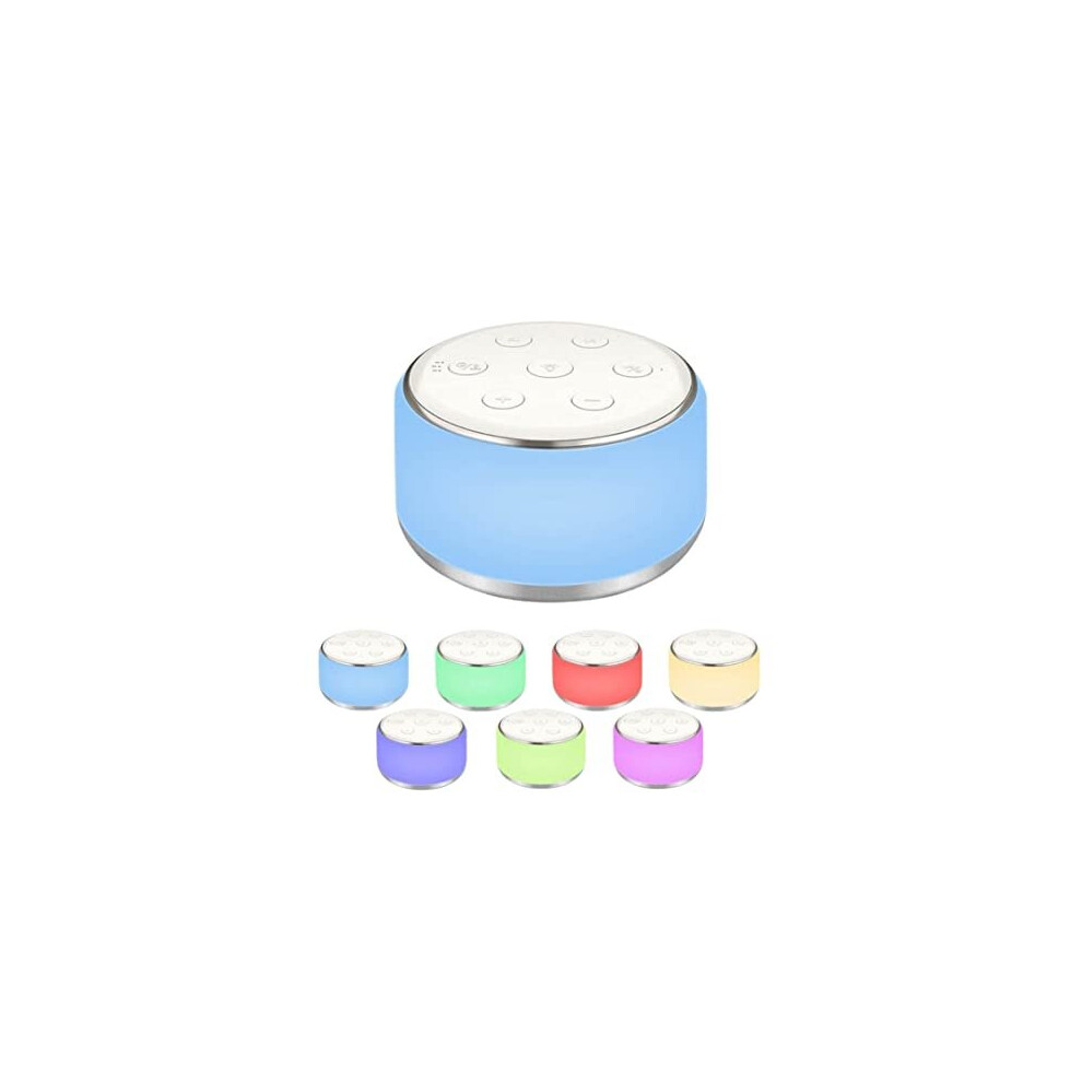 Blissful Baby Noise Machine | Portable Night With 7 Colours | 34 Soothing Sleep Aid Sounds Including Noise, Pink Noise, Brown Noise, White/Light