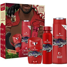 Old Spice Wild Explorer Gift Box, Stocking Fillers for Men, Night Panther Deodorant Stick 50ml, Deodorant Spray 150ml & Shower Gel 250ml, Mens Gift