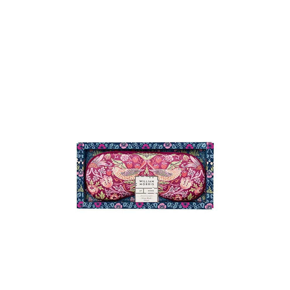 William Morris At Home Lavender Sleep Mask | Sleep In Comfort With Perfect Blackout | Soft Velvet For Comfort | Cruelty Free & Vegan Friendly