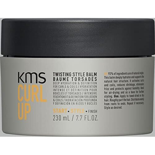 KMS KMS CURLUP, Twisting Style Balm for Curls and Waves, 230 ml, Off White