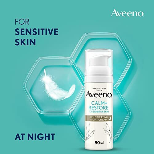 Aveeno Aveeno Face Calm + Restore Rehydrating Night Cream, 50ml 2