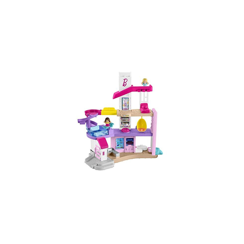 Fisher-Price Little People Barbie Dream House - Multilingual, Interactive Playset with Lights, Music, Phrases, Characters and Game Accessories, Toy