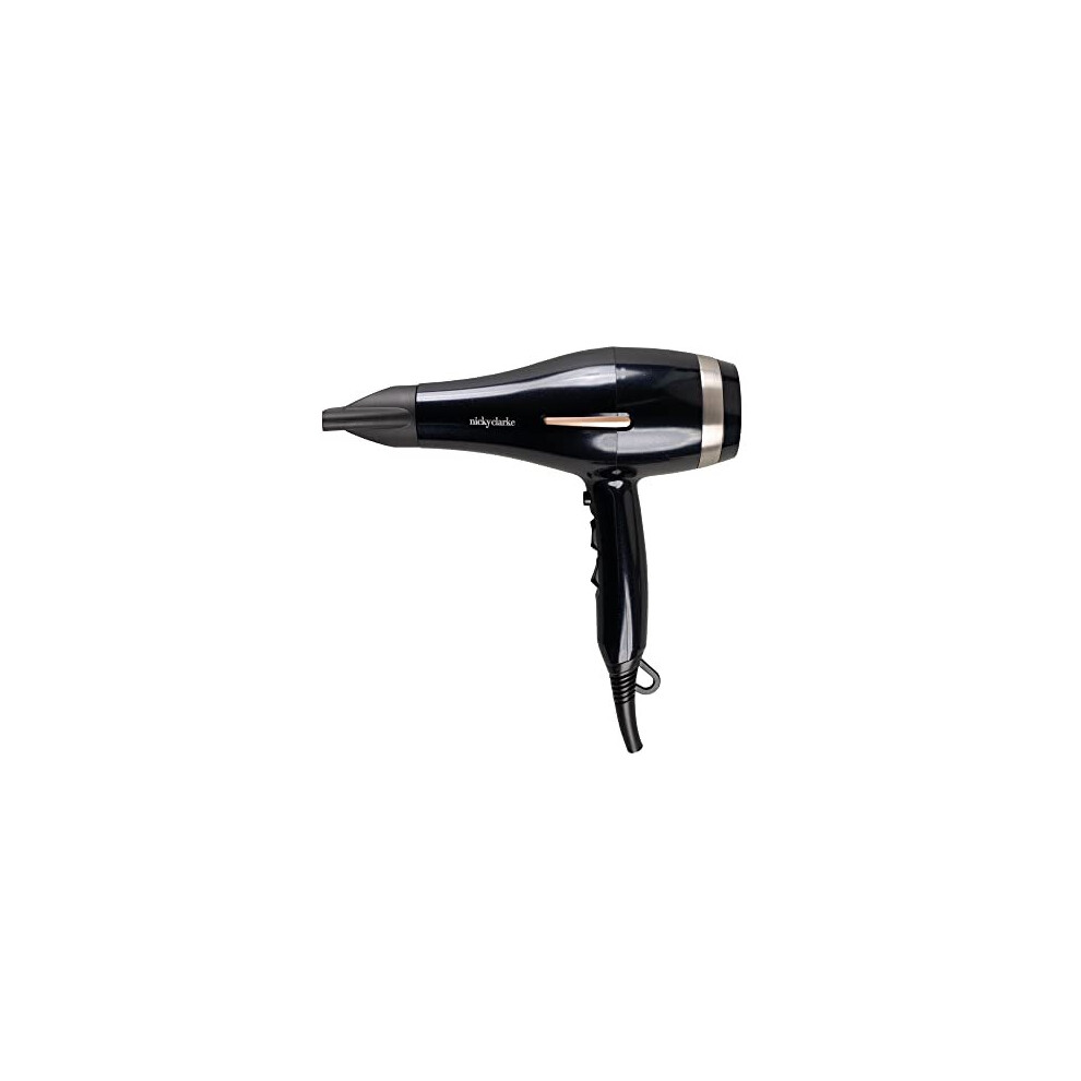 Nicky Clarke Frizz Control Lightweight 2200W AC Hair Dryer, NHD501 - Black/Rose Gold