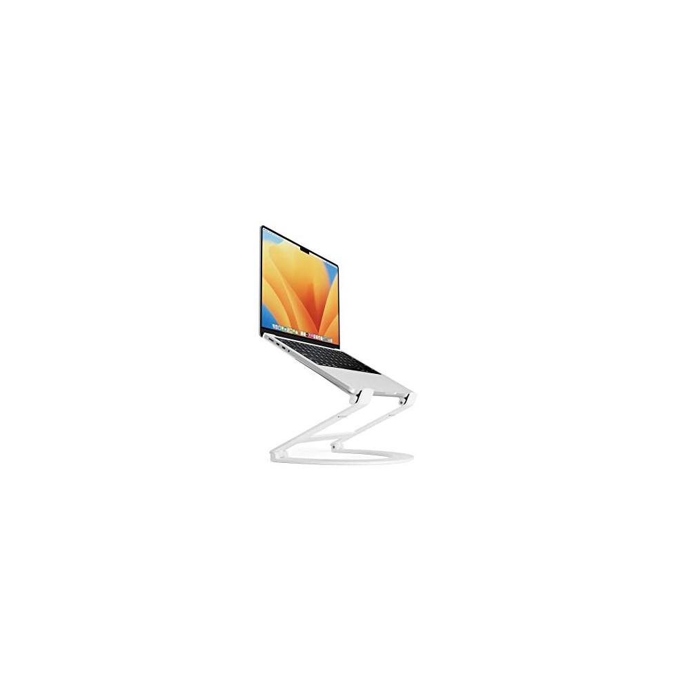 Twelve South Curve Flex | Ergonomic Height & Angle Adjustable Aluminum Laptop/Macbook Stand/Riser, Fits 10"-17", Folds Flat For Portability 811370024332