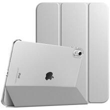 TiMOVO Case for iPad 10th Gen 10.9-inch 2022 (A2696/A2757/A2777) Slim Stand Cover, Translucent Back, Touch ID, Auto Wake/Sleep, Silver