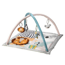 Nuby Animal Adventures Baby Play Mat – Toy Activity Gym with Sensory Toys and Padded Base for Tummy Time, One Size