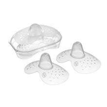 MAM Nipple Shields Size Medium (Pack of 2), Breast Shields with Sterilisable Travel Case, Breast Protectors to Support and Enhance Breastfeeding