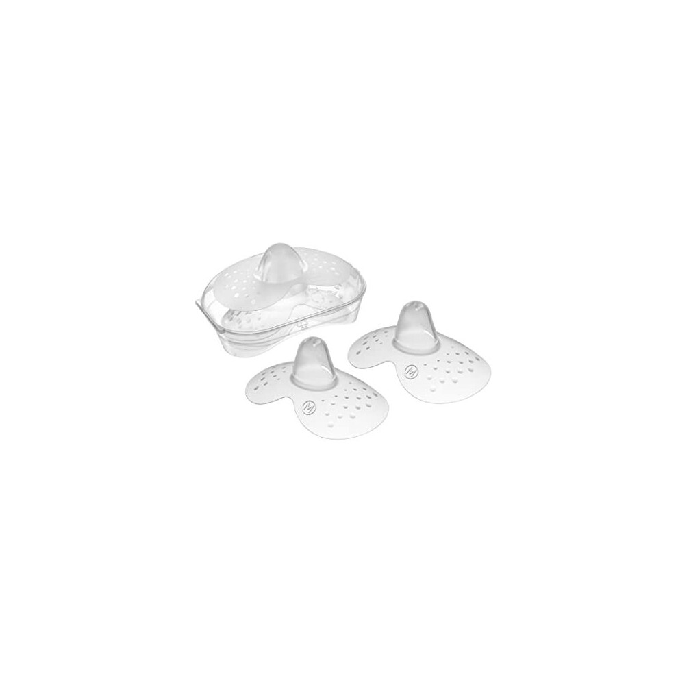 Photos - Other for Feeding MAM Nipple Shields Size Medium , Breast Shields with Sterilisable Travel Case, Breast Protectors to Support and E (Pack of 2)