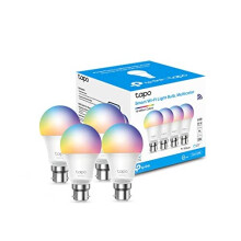 TP-Link Tapo Smart Bulb, Smart Wi-Fi LED Light, B22, 8.7W, Energy saving, Works with Amazon Alexa and Google Home, Colour-Changeable, No Hub Required