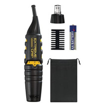 WAHL Extreme Grip Detail Trimmer 2-in-1: Pain-Free Nose, Ear & Eyebrow Trimming, Dual Blades, 4-Position Eyebrow Comb (2-5mm), Waterproof & Cordless