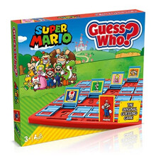 Winning Moves Super Mario Guess Who? Board Game, Play with classic Nintendo characters including Mario, Luigi, Peach, Bowser, and Donkey Kong, Ages 6