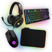 STEALTH 4-in-1 Light-Up Gaming Bundle For Console & PC, Including Keyboard, Mouse, Headset with Mic and Mousemat