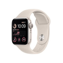 Apple Watch SE (2nd Gen) GPS 40mm - Starlight Aluminium Case & Sport Band | Crash Detection, Fall Detection, Emergency SOS, Fitness & Sleep Tracking - Refurbished