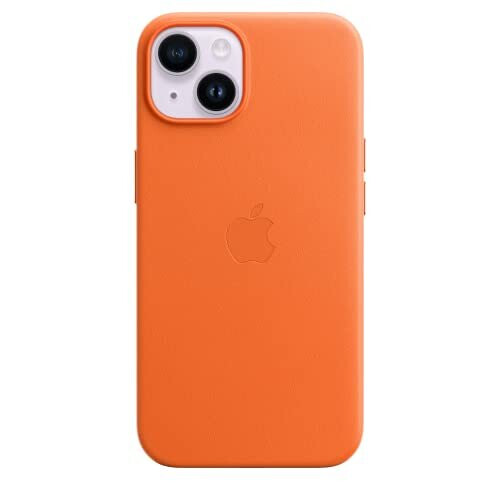 Apple Apple iPhone 14 Leather Case with MagSafe - Orange  1