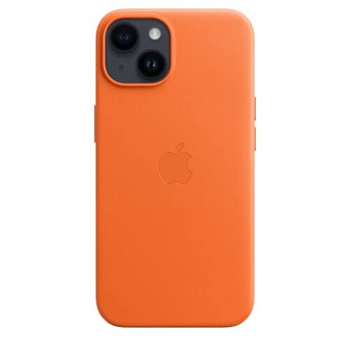 Apple Apple iPhone 14 Leather Case with MagSafe - Orange  2