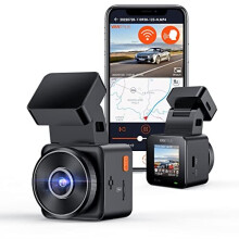 VANTRUE E1 Lite WiFi Dash Cam Front 1080P, Mini Dashcam Dual GPS and Voice Control, Car Camera with HDR, Night Vision, 160, Dash Camera 24h Parking