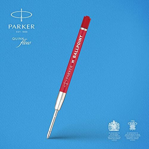Parker Parker Ballpoint Pen Refill | Medium Tip | Red QUINKflow Ink | 2 Count 1